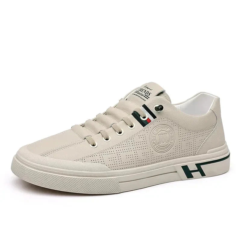 Empire Ecke Unisex Vegan Leather Casual Shoes - Beige - product image 1